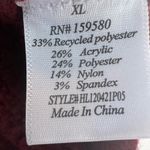 Pink Lily  extra large maroon Cable net oversized sweater Photo 2