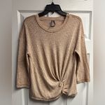 Anthropologie NWOT  Front Knot Top Oatmeal Color Size Small Photo 0