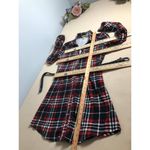 Derek Heart Shirt Dress Women Small Red Black Plaid Long Sleeve Stretch Casual Photo 10