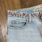 Vintage Y2K Vanilla Embroidered Light Wash Capris Blue Size undefined Photo 2