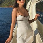 ZARA  mini white dress lace now lingerie inspired casual summer slip satin Photo 2