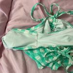 Vitamin A  Seersucker Green and White Check Swim Bottom XS Photo 6