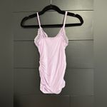 Y2K Light Purple Soft Lace Ruched Vintage Tank Top Women’s Cami Sz S EUC Pink Photo 2