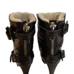 Burberry Biker Shearling Lined Ankle Boot In Black US 8.5 Boho Chic French Girl Photo 10