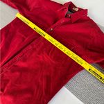 London Fog Vintage  Red Cotton Micro Corduroy Quilted Shirt Jacket Shacket Large Photo 12