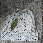 Farm Rio NWT  | Onca Dot Beade Linen Blend Tank Top Photo 0