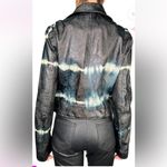 BLANK NYC Tie-Dye Moto Jacket Small S Faux Leather Zipper Accents Biker NYC Photo 3