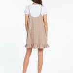 Volcom Tan Plaid Summer Dress Photo 1