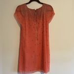 Alice + Olivia  100% Silk Philly Beaded Chiffon Dress Coral Pink Tunic Dress Sz 4 Photo 7