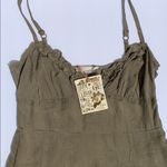 Anthropologie NEW Odd Molly Shivers strap green & gold boho dress size 1 XS Photo 1