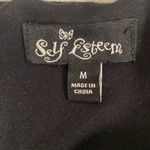 Self Esteem y2k Size Medium Black Corset Crop Tube Top Size Medium Lace Up Sides Photo 1