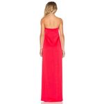 Rachel Zoe Nico Drape gown Long Formal Dress Pink / Red Satin 2 Photo 9