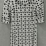 Laundry by Shelli Segal Laundry by Design Dress 2 Black White Geometric Chain Print Career Office Mod Photo 0