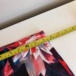 Amazon High Waist Stretch Pants Tropical Floral Pattern Navy Blue Pink Womens 29” Waist Photo 3