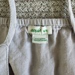 Aerie Light Gray Linen Cropped Loose Fit Ruffle Hem Cami Tank Sz Medium Photo 4