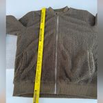 MIROL Olive Khaki Green Boucle Zip Bomber Jacket Size Large Photo 7