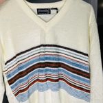 Vintage Townsley Women's White Long Sleeve V Photo 5