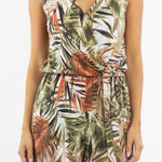 Emma & Michele  Women’s Tropical Leaf Casual Summer Romper Photo 0