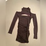 Oh Polly , Black, shirred cutout mini, long sleeves, choker neck, size 4 Photo 8