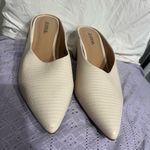 JustFab  Textured Cream Mules Photo 1