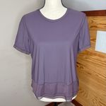 Lululemon  Sole Training Short Sleeve Tee Top Black Currant Purple 8 W3ABGS Sheer Photo 1