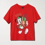 Disney NWT Mickey Mouse Christmas Women's T-shirt Red Xmas Holiday Gifts Photo 0