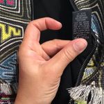 Nicole Miller Artelier Black Tribal Print Wool Blazer Sz. S Photo 6