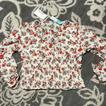 Heatherly blouse. Crop top. Long sleeve. Sheer. Super soft. Dressy or casual. White Size L Photo 4