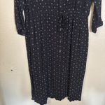 Mauvette Shirt Dress Blue Print 3/4 Sleeve Boho Button Down‎ Size XL Office Prep Photo 3