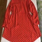 Merona Patterned Shirt Dress Orange Black Gray - Sz Medium Photo 4