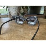 Valentino Cat Eye Glitter Sunglasses Black Silver Made in Italy Vintage Gray Photo 2