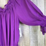 Allen B by Allen Schwartz Purple 2 Piece Cami & Sheer Top with Ruffles Size XL Photo 4