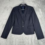 J.Crew Blazer Women 6 Navy Blue Striped Jacket Preppy Academia Corpcore Polished Photo 1