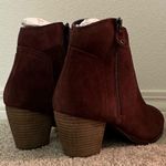 NWOT Diba Sequoia Suede Booties Maroon 8.5 Photo 2