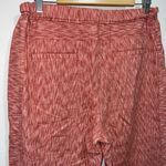 Anthropologie Brand Coral Red Longshore Size M Cotton High Rise Cropped Pants Photo 3