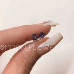 Dark Purple CZ Double Ended Cartilage Earrings Photo 1