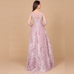 LARA High Neck Sheer Long Sleeve Embellished Gown Pink Size 6 Photo 1