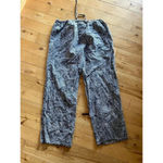 Ralph Lauren Wide Leg Paisley Pants Sz M Women's All Over Print Blue White Photo 4