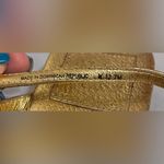 Tory Burch Women’s Emmy Demi Wedge Gold Thong Sandals Metallic Leather 1138206 Photo 8