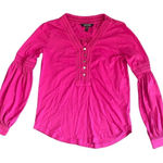 Ralph Lauren LAUREN Magenta Pink Blouse XS Petite Preppy Photo 0