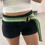 Hollister  unisex one size fits all green blue white and brown stripes Belt Photo 0