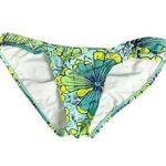 Old Navy  Green Blue Floral Swimsuit Bikini Bottom size S Low Rise Photo 0
