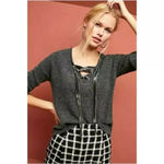 Rails Cashmere Wool Blend Amelia Lace Up Sweater Charcoal Grey Size XS Photo 1