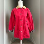 Woolrich Vintage  Women’s Red Chore Coat Barn Jacket Size Medium Lined Outdoor Photo 4