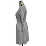 American Eagle  Women’s Grey Babydoll Knit Sweater Mini Dress M Y2k Retro Preppy Photo 2