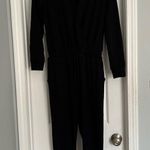 Beyond Yoga  Cozy Fleece Jogger Black Jumpsuit with Criss Cross Opening L… Photo 5