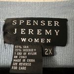 Spenser Jeremy Sweater Womens 2X Silk Stretch Business Casual Career Office Chic Blue Photo 1
