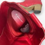 Charles Albert NWOB  Red Western Cowboy Ankle Boots Vegan Leather Womens US 11 Photo 6