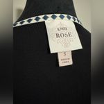 Knox Rose EUC Black and Rainbow Embroidered Boho Cardigan size small Photo 3