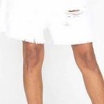 Free People  Sandrine Rose White Distressed Denim Shorts Photo 0